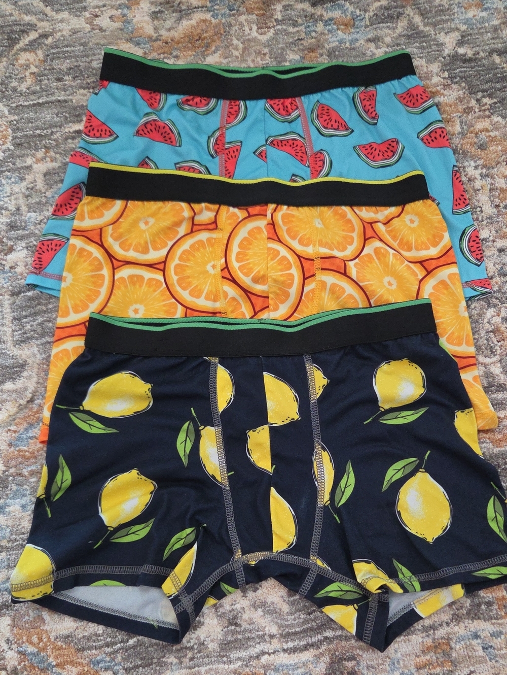 NEW Boys Wonder Nation Fruit Print Boxer Briefs - Lemon, Orange & Watermelon